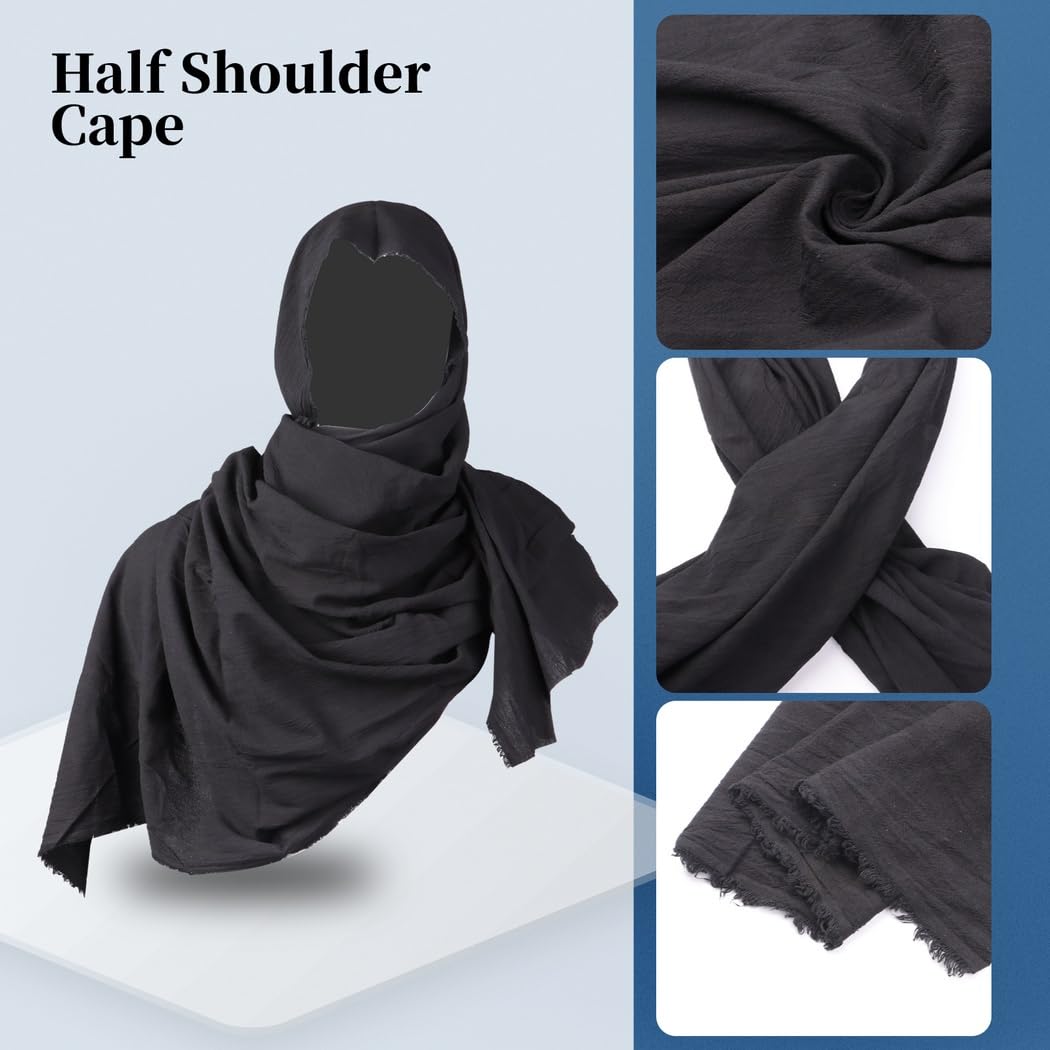 5 pezzi Black Knight medievale Cosplay Outfit per uomo, cintura rinascimentale in pelle, mantello a mezza spalla, bretelle con fibbia, armatura per spalle steampunk per eventi, nero, taglia unica