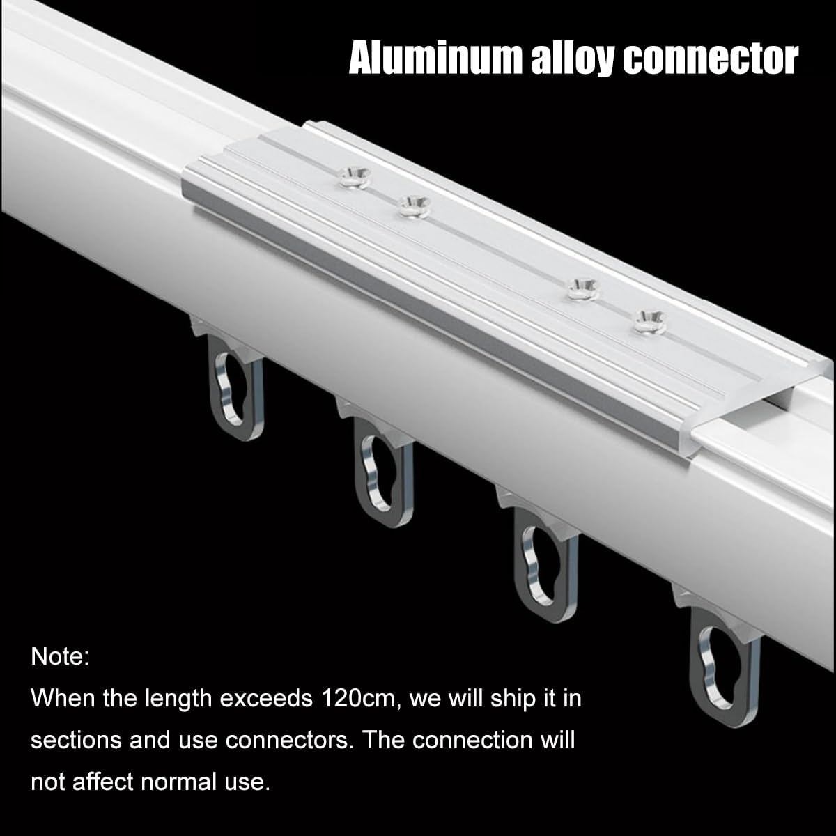 Aluminum Curtain Rail Track, Slide-Down Roman Rod Curtain Track, Wall Mounted Double Curtain Rod for Living Room/Bedroom/Shower/Rv