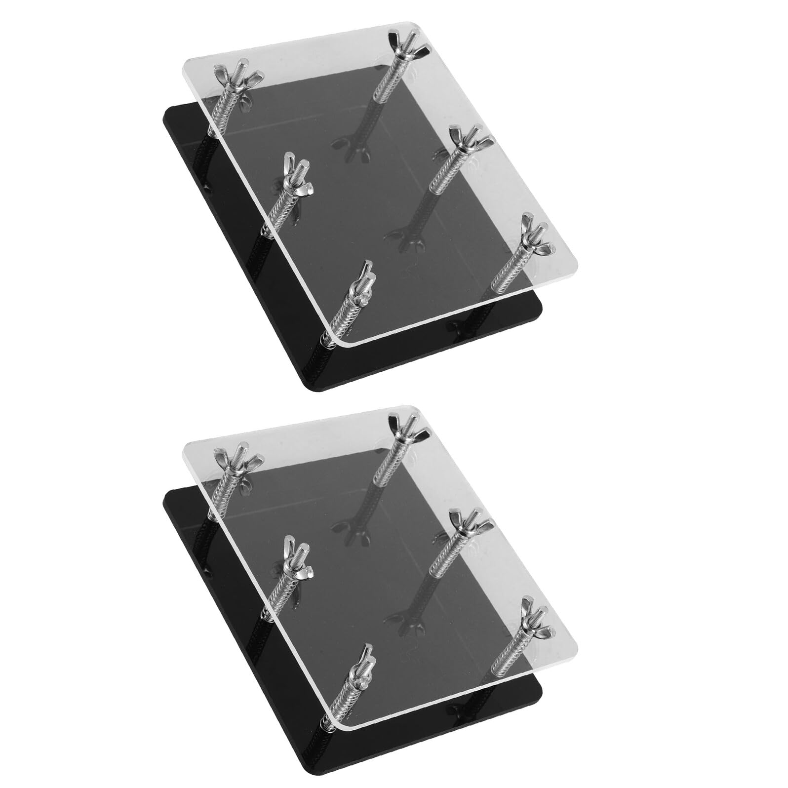 Tarjetas coleccionables sin curvas usando kit de acrílico negro