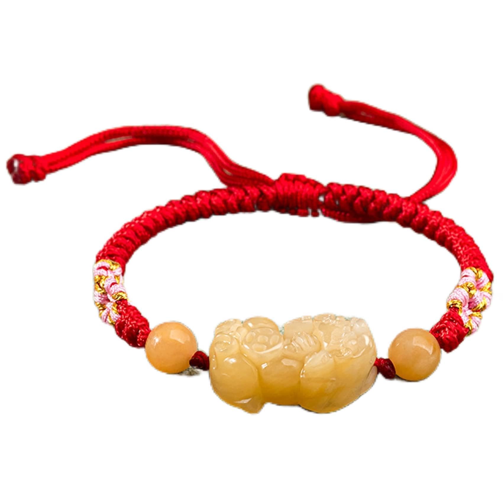 Bracelet Feng Shui Pixiu chanceux fait main le cadeau idéal en cordon tressé