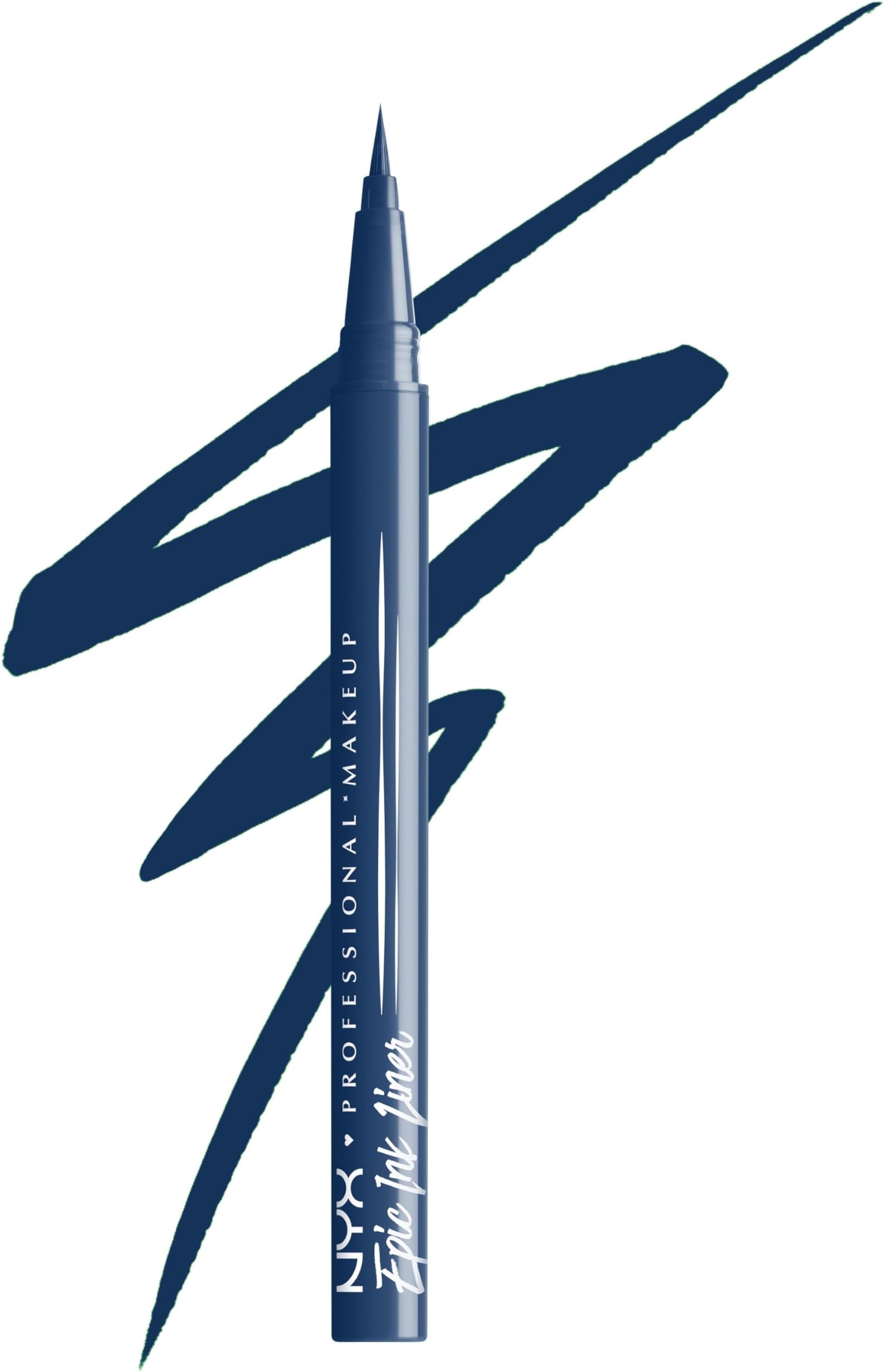 NYX PROFESSIONAL MAKEUP Epic Ink Liner, Waterproof Matte Liquid Eyeliner with Vegan Formula - Mid Night Rise (Deep Navy)