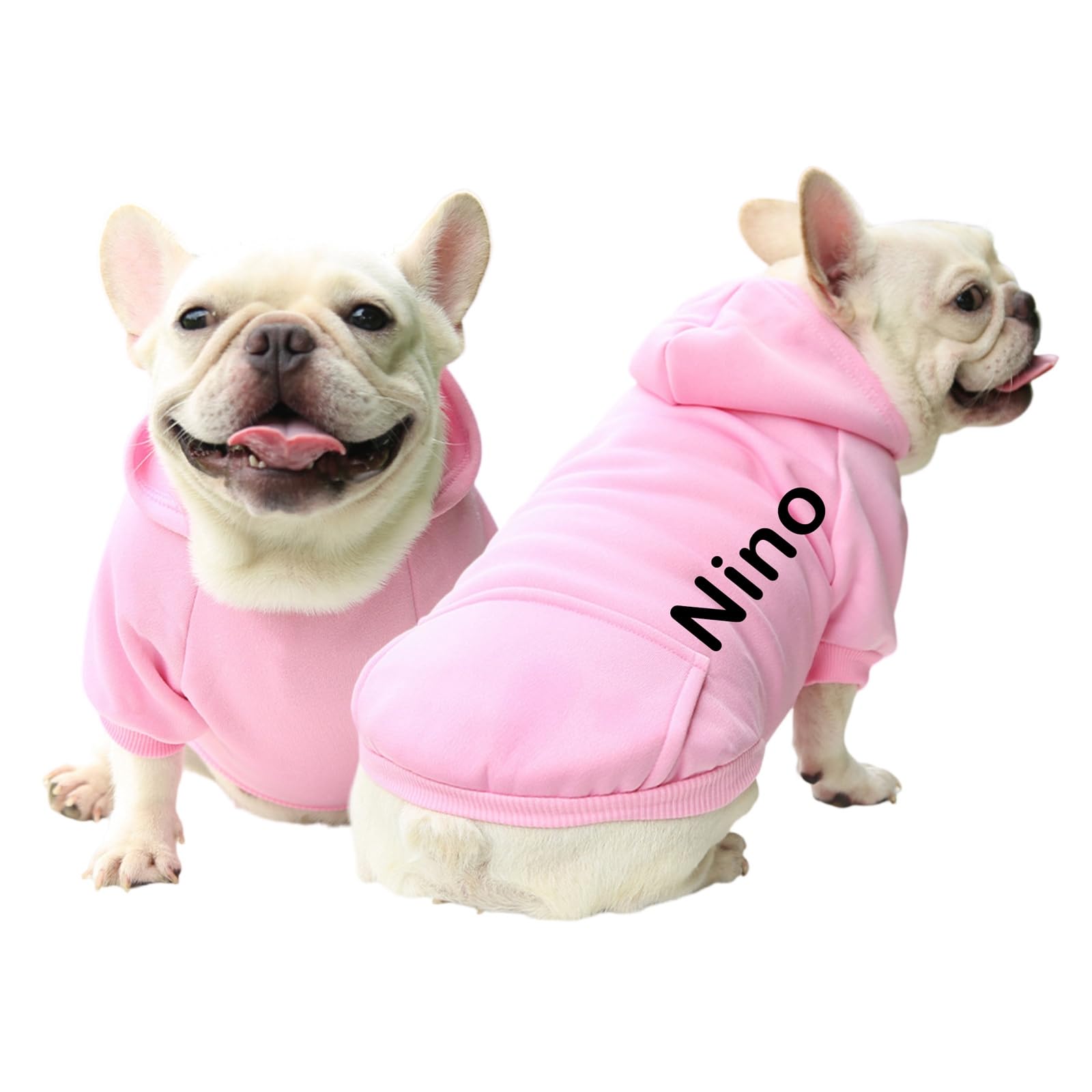 Custom Dog Hoodie with Embroidered Name Sweatshirt Warm and Lightweight Soft Texture Personalised Hoodie for Dogs Personalised Pet Gifts #082