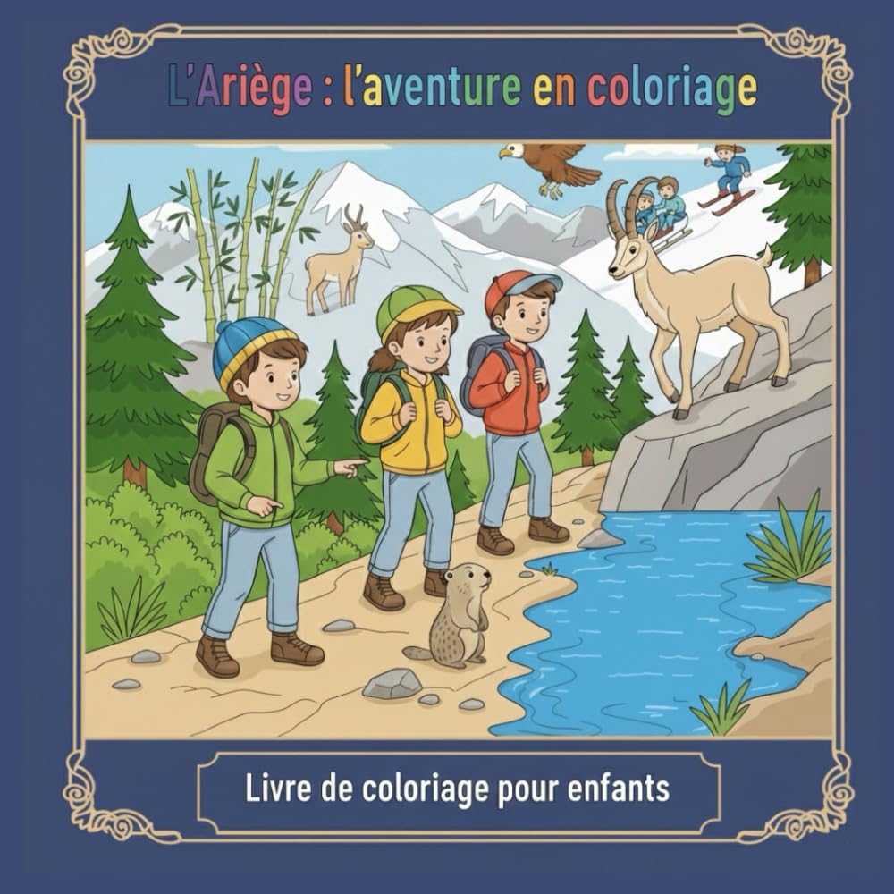 L'Ariège : l'aventure en coloriage: Livre de coloriage pour enfants