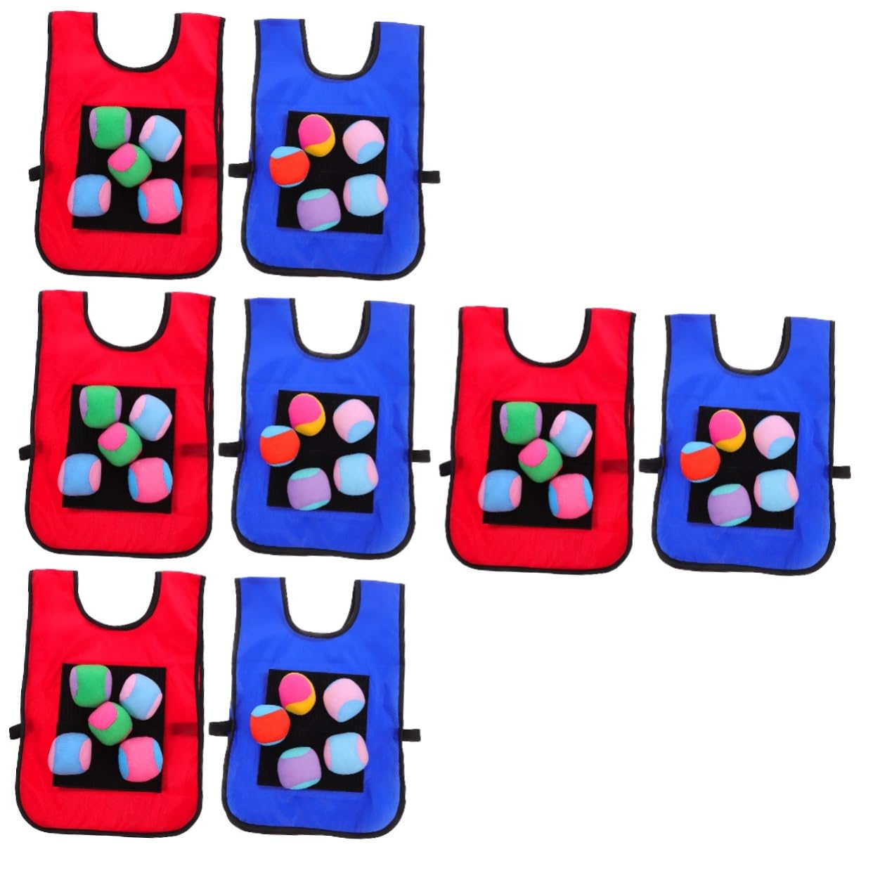 BESPORTBLE 48 Stck Teiliges Sticky Ball Vest aus Hochwertigem und Selbstklebende Ballweste mit Westen und Weichen Bällen Fördert Motorik Spielspaß für Geburtstagsfeiern Zufällige Farbe
