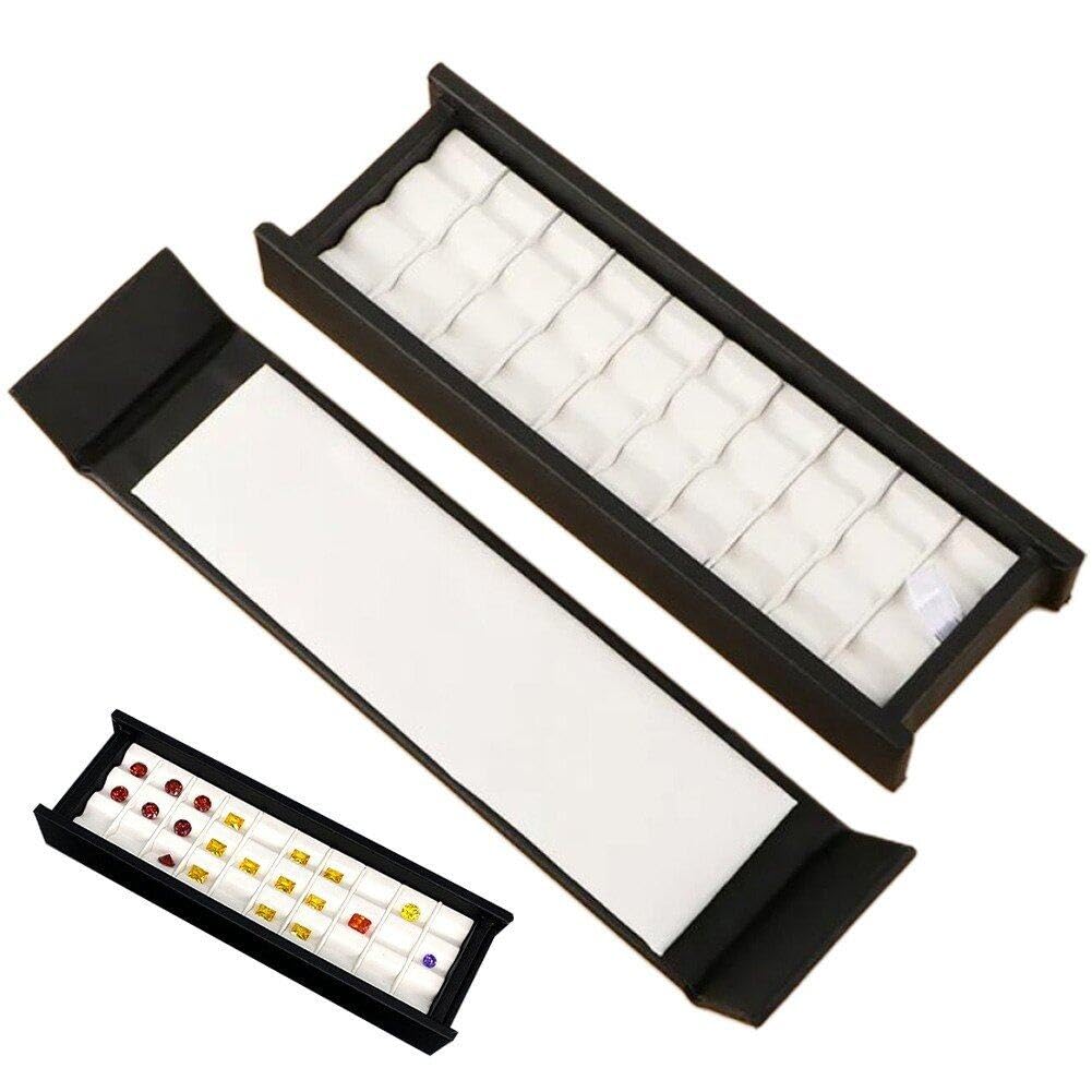 Boîtes de présentation de pierres précieuses et support de boîte de rangement bijoux