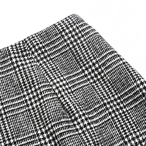 Image of IDEALSANXUN Womens High Waist Plaid Skirt Bodycon Pencil Wool Mini Skirts