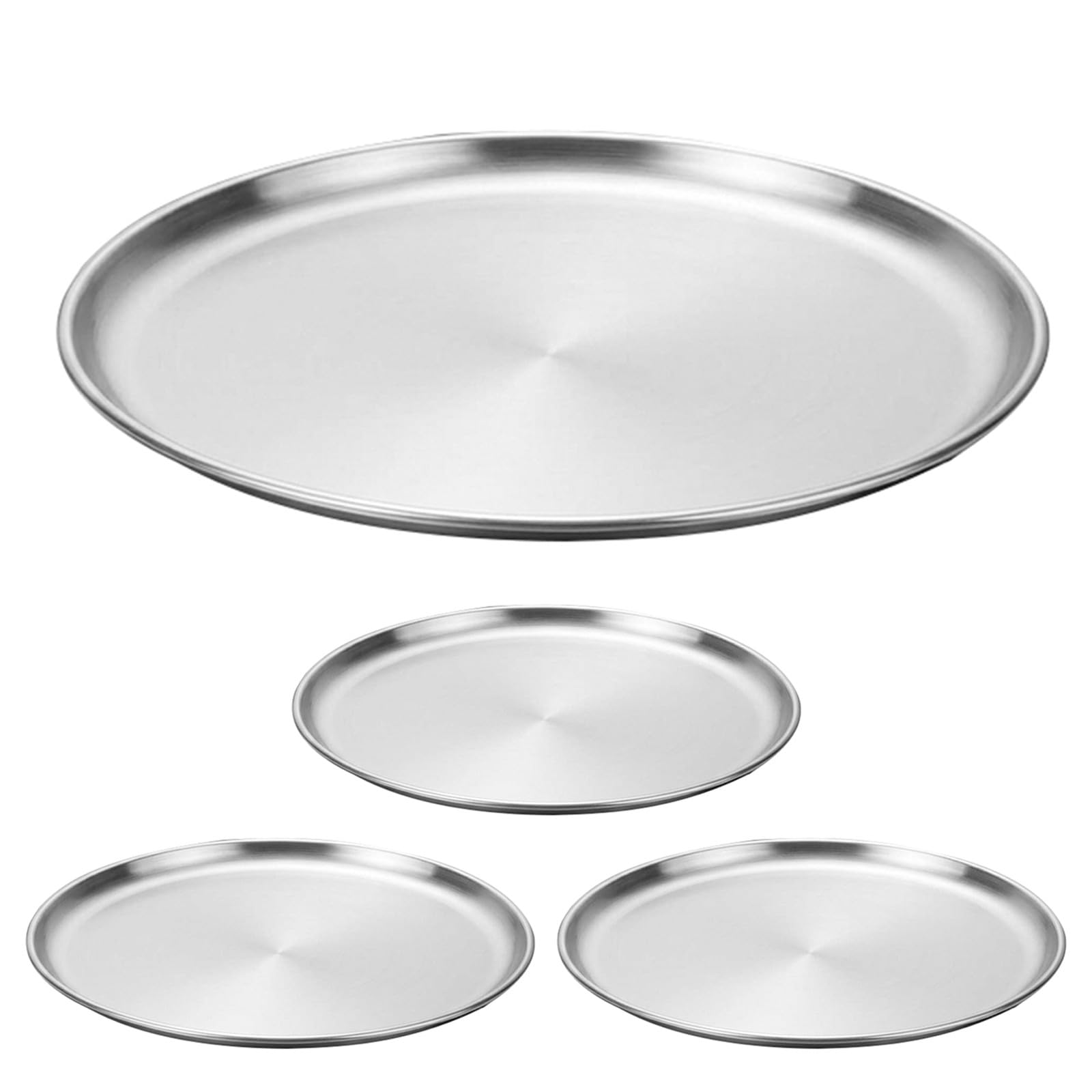 Zerodeko 4-teiliges Pizzablech-Set für den Backofen, runde