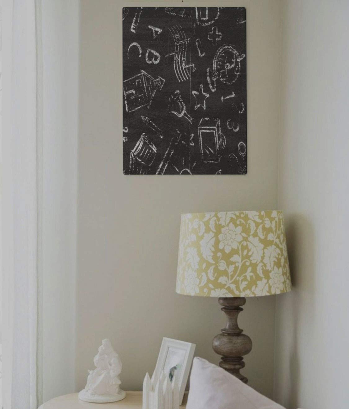 INOXLM tablica magnetyczna ścienna ze stali 60 x 44 do zapisu z markerem (czarny)