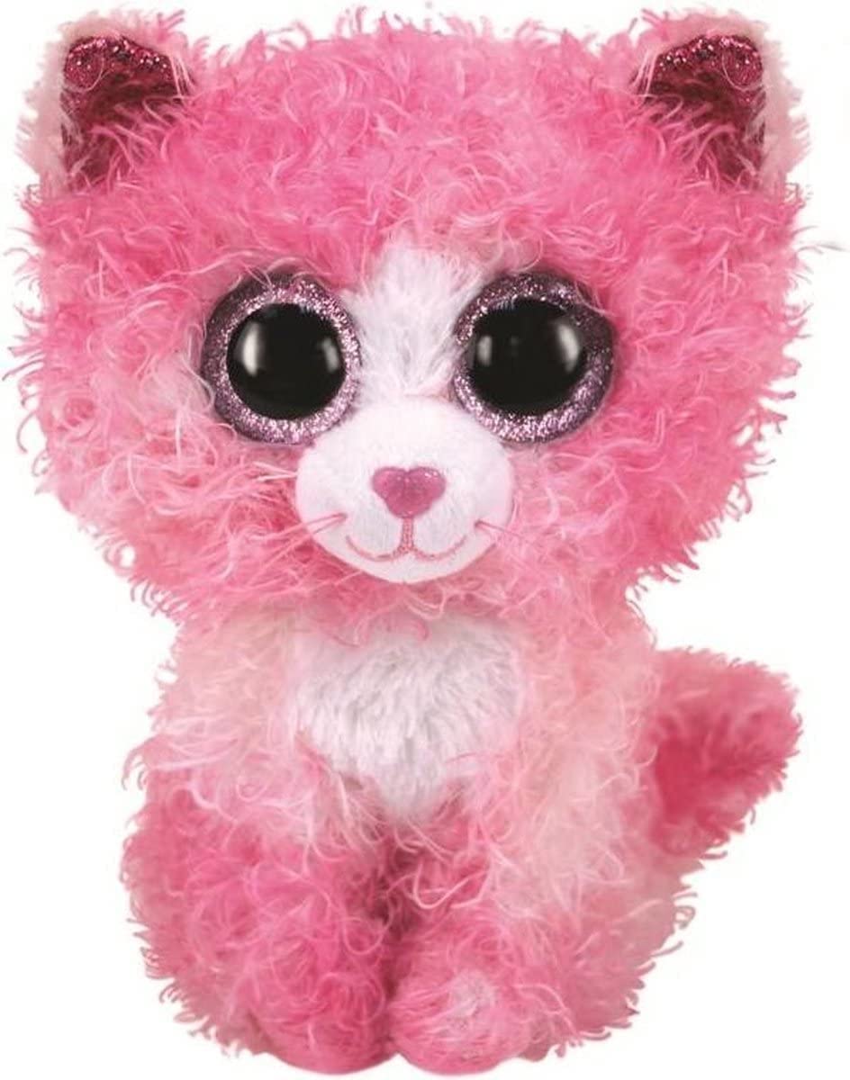 Ty Beanie Boos Fergus El Gato con Grandes Ojos Verdes y Brillo - El Peluche con Grandes Ojos Brillantes 5.9 in T36581