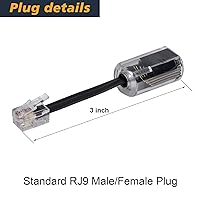 Vista 4 de Desenredador de cable telefónico, paquete de 2 cables giratorios de 360 grados, cable de teléfono antienredos