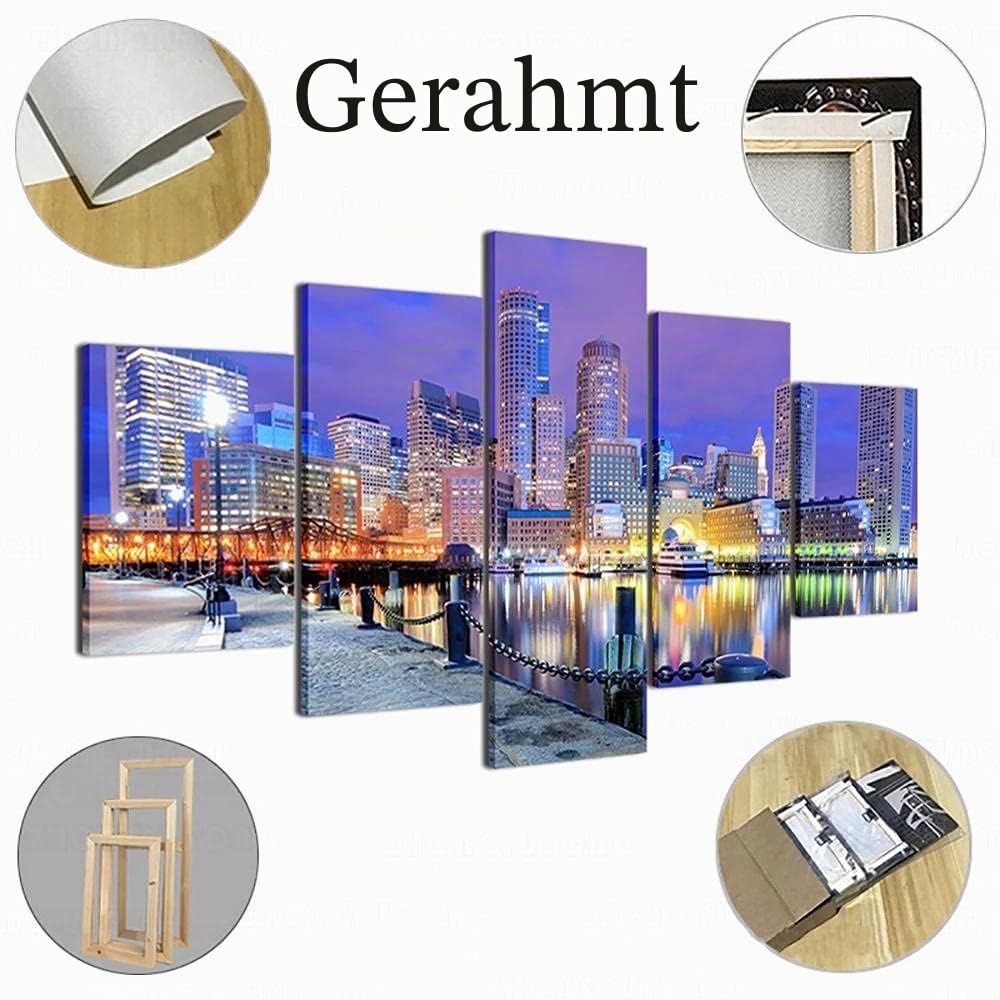 MPPSU Jujutsu Kaisen Anime-Poster Kunstdrucke Modular Wandkunst Modern Wanddekoration Wandbilder Wohnzimmer Schlafzimmer Leinwandbild 5 Teiliges Leinwände Kreatives Geschenk Mit Rahmen 100 * 50cm
