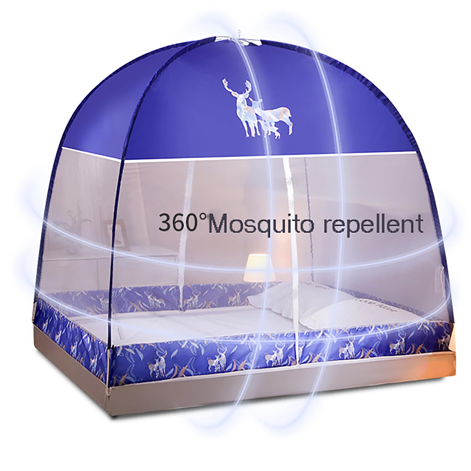 Moustiquaire Lit Camping Double Portable Voyage Maison Anti Moustique Tente Pliable Adulte Fond Sommeil,D,150 * 200cm