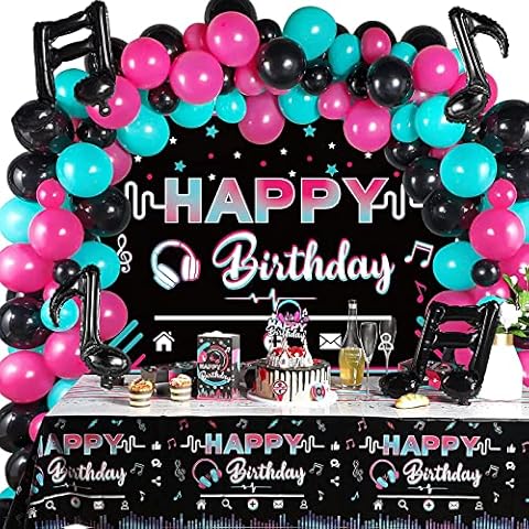 Music Themed Birthday Balloon Decorations Kit Cover