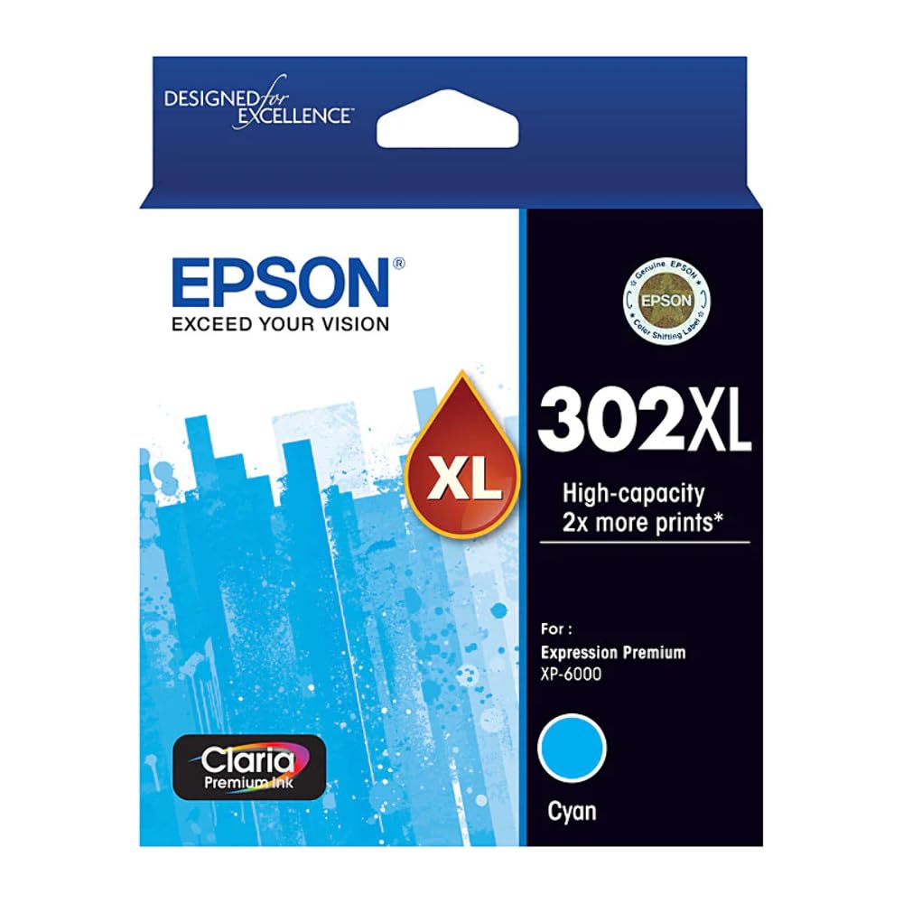 Epson C13T01Y292 Cartouche d'encre Cyan à Haut rendement 302XL