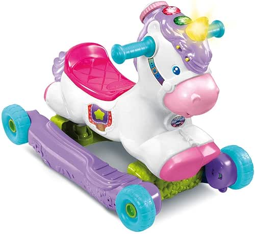 VTech - Cléo, Ma Licorne Basculo, Porteur Et Trotteur Bébé,