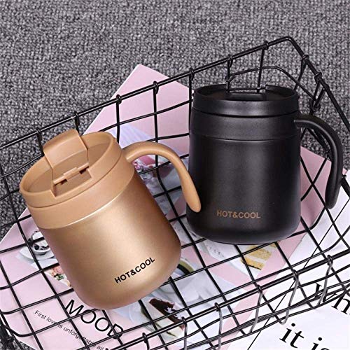 LWX Taza de café Termo de Acero Inoxidable de Doble Pared de 350/500 ML, frascos de vacío portátiles para Coche, Taza… - Imagen 5
