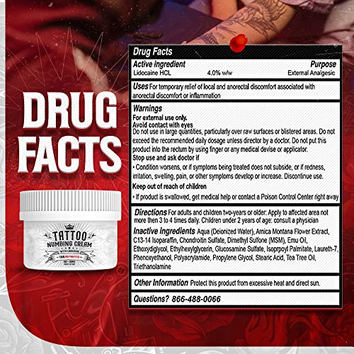 Inkorporated Premium Tattoo Numbing Cream Numbing Cream For Tattoos, Laser Hair Removal, Brazilian Waxing - Vitamin E-Infused Lidocaine Cream Brings Relief Within 5-15 Mins - 30Ml (1 Oz (Pack Of 1)) #TOP6