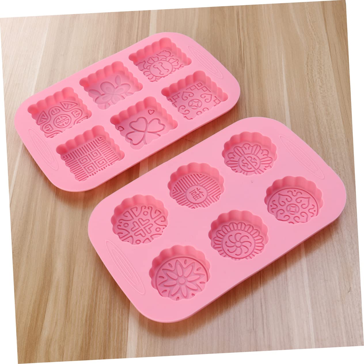 SHOWERORO 4 Piezas Tienda Molde En Forma De Cortadores De Galletas Pastel De Círculo Galleta Hermoso Molde Molde Rosa