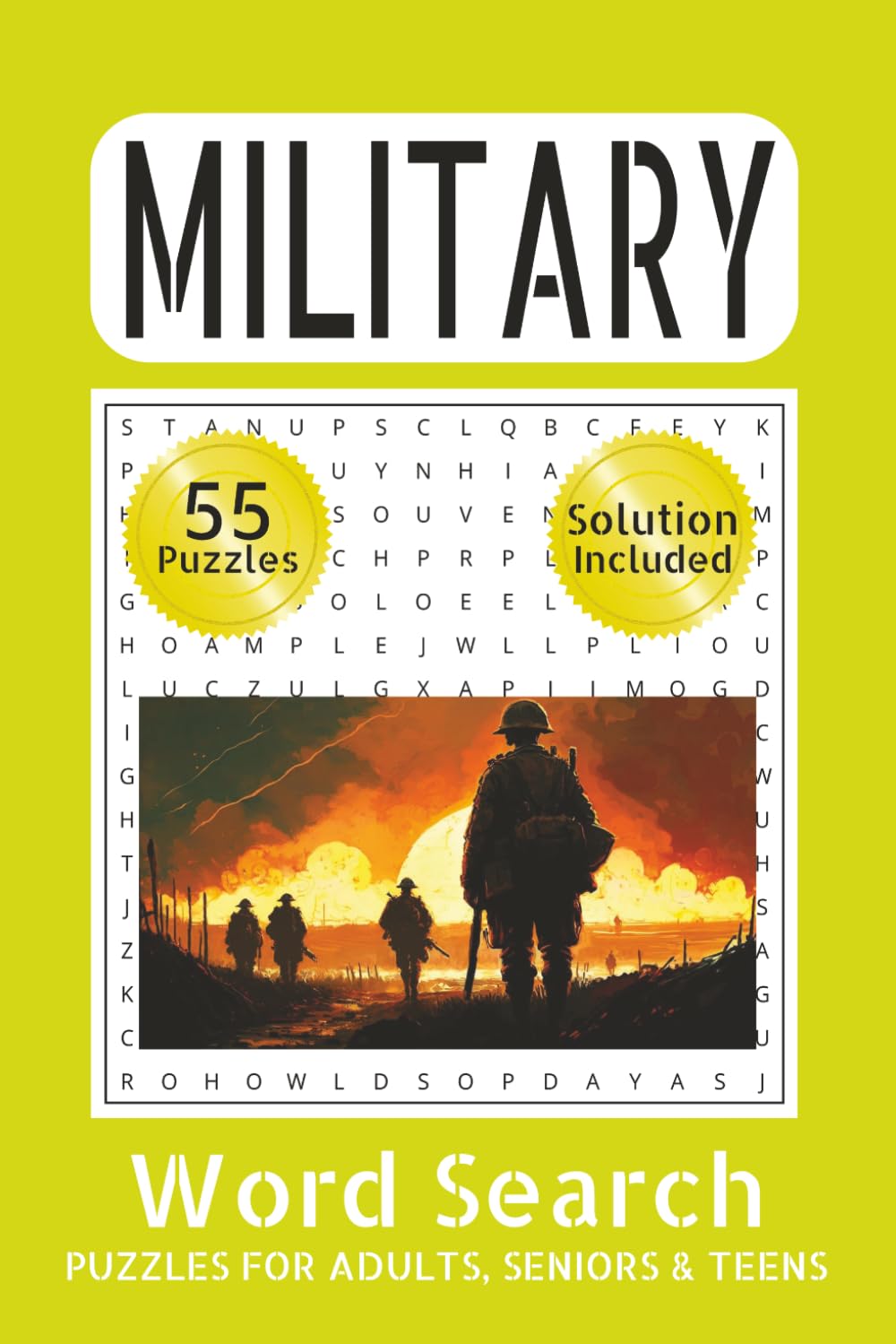 Military Word Search Puzzles: Challenging Military Word Search Games | Improve Focus, Memory & Mental Discipline | 6x9 Inches, Relaxing Brain Training with Answer Key