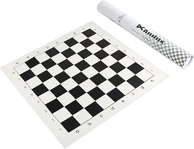 Andux Chess Game Rollable Chessboard XQQP-01 (Black,42x42cm)