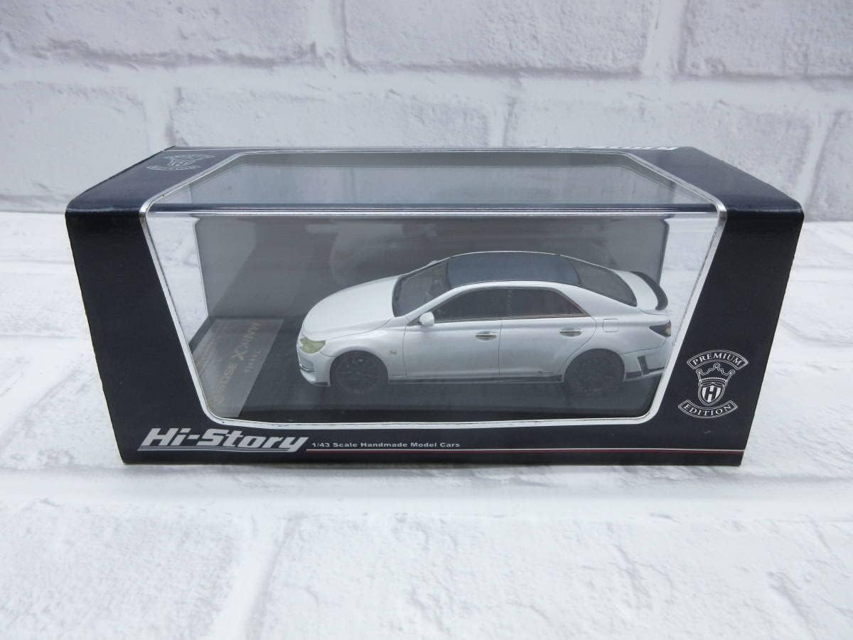 1/43 ハイストーリー　トヨタ　マークX 350S G`s ミニカー　ホワイト ミニカー 1/43 ハイストーリー ミニカー マークX G's 350S CARBON ROOF