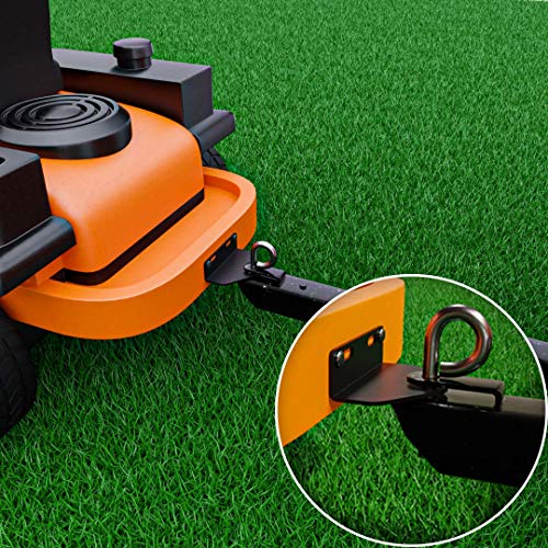Universal Zero Turn Lawn Mower Trailer Hitch 5 Inch Heavy Duty Steel - Including Installation Hardware (Black) - Thumbnail 6