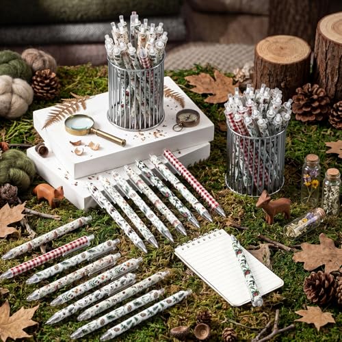 Image of Jetec 108 Pcs Back to School Woodland Animal Pens Ballpoint Pens Sets Aesthetic Retractable Office Gift for Student Teacher Writing Journal Notepad Desk Decor for Baby Shower Women Staff Coworker
