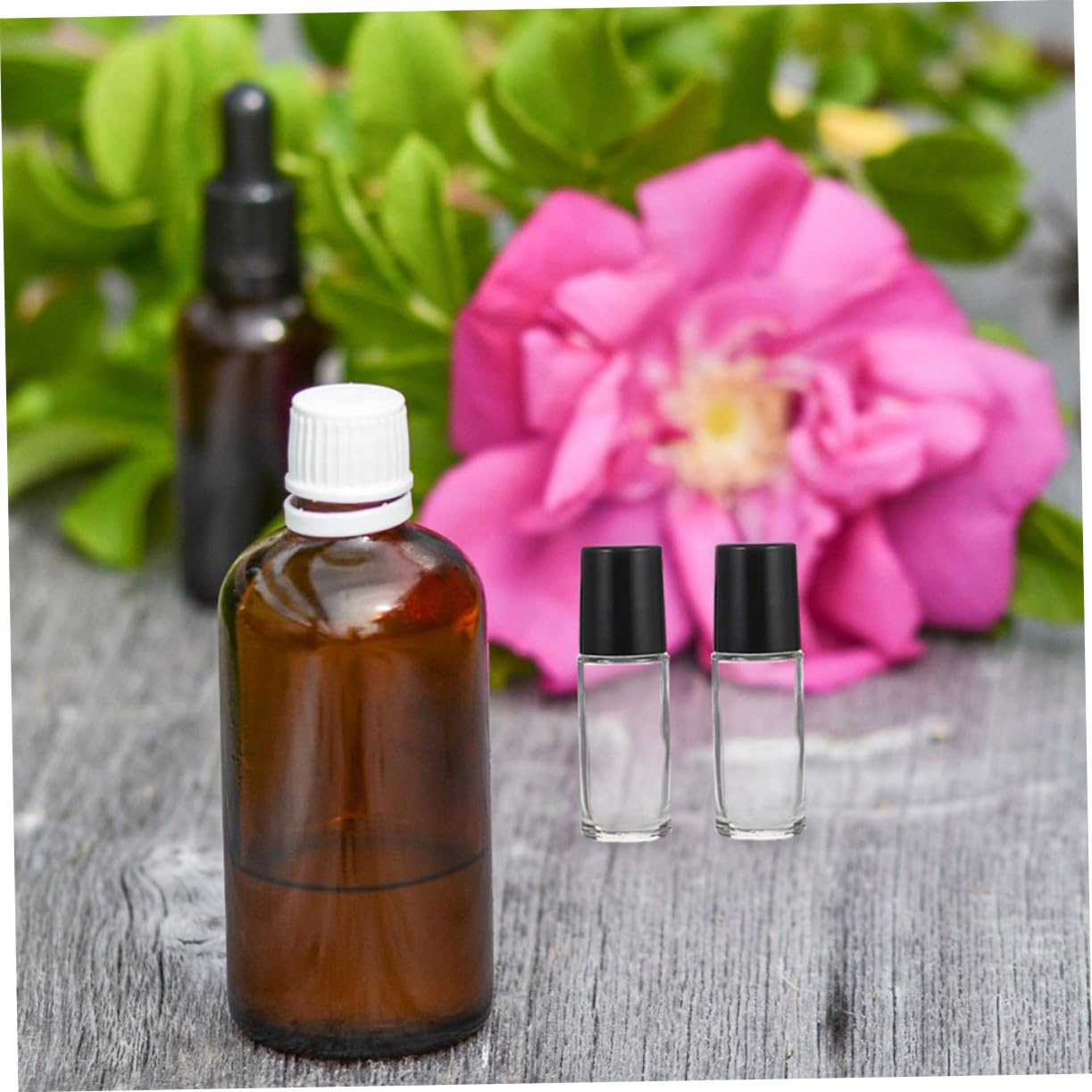Wiederbefüllbare Rollflaschen aus Glas 30ml, 10 Stück, Schwarz