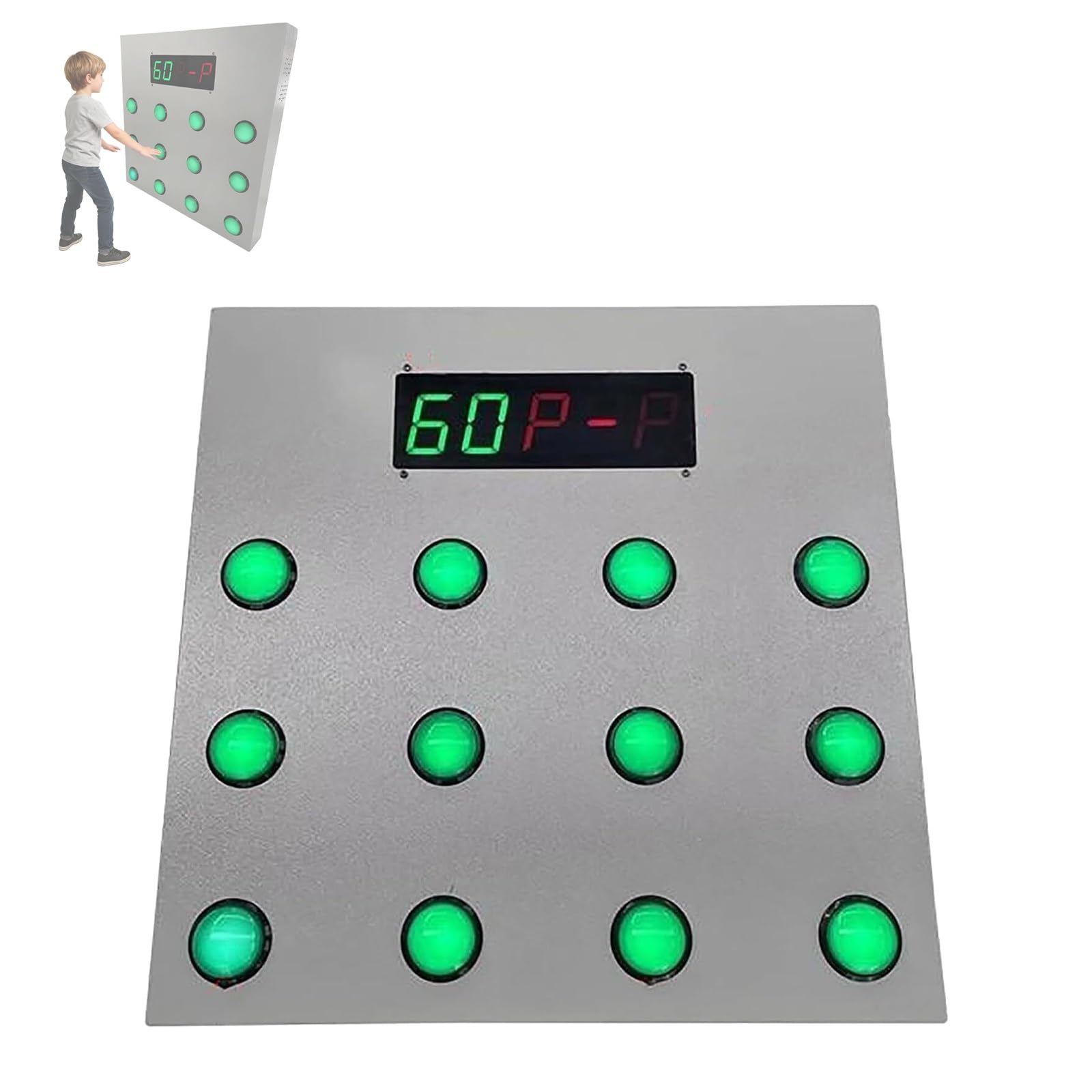Trener testów reakcji puzzli, 30 W, gra walnięcie kretem z timerem i licznikiem wyników, lampa treningowa na biurko, regulowana prędkość/poziom trudności