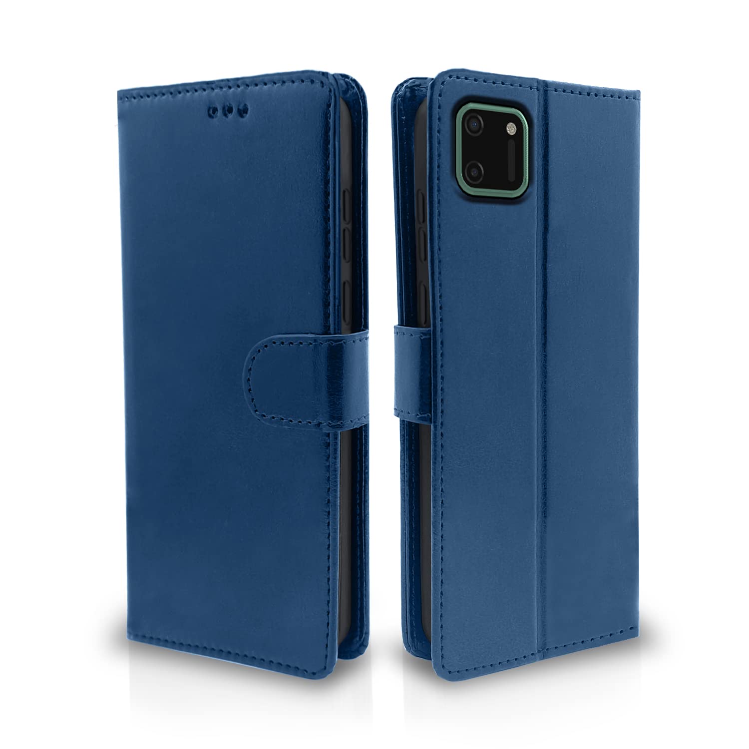 Pikkme Realme C11 Flip Case Leather Finish | Inside TPU with Card Pockets | Wallet Stand and Shock Proof | Magnetic Closing | Complete Protection Flip Cover for Realme C11 (Blue) (B08HKHQ1T8) Amazon Price History, Amazon Price Tracker