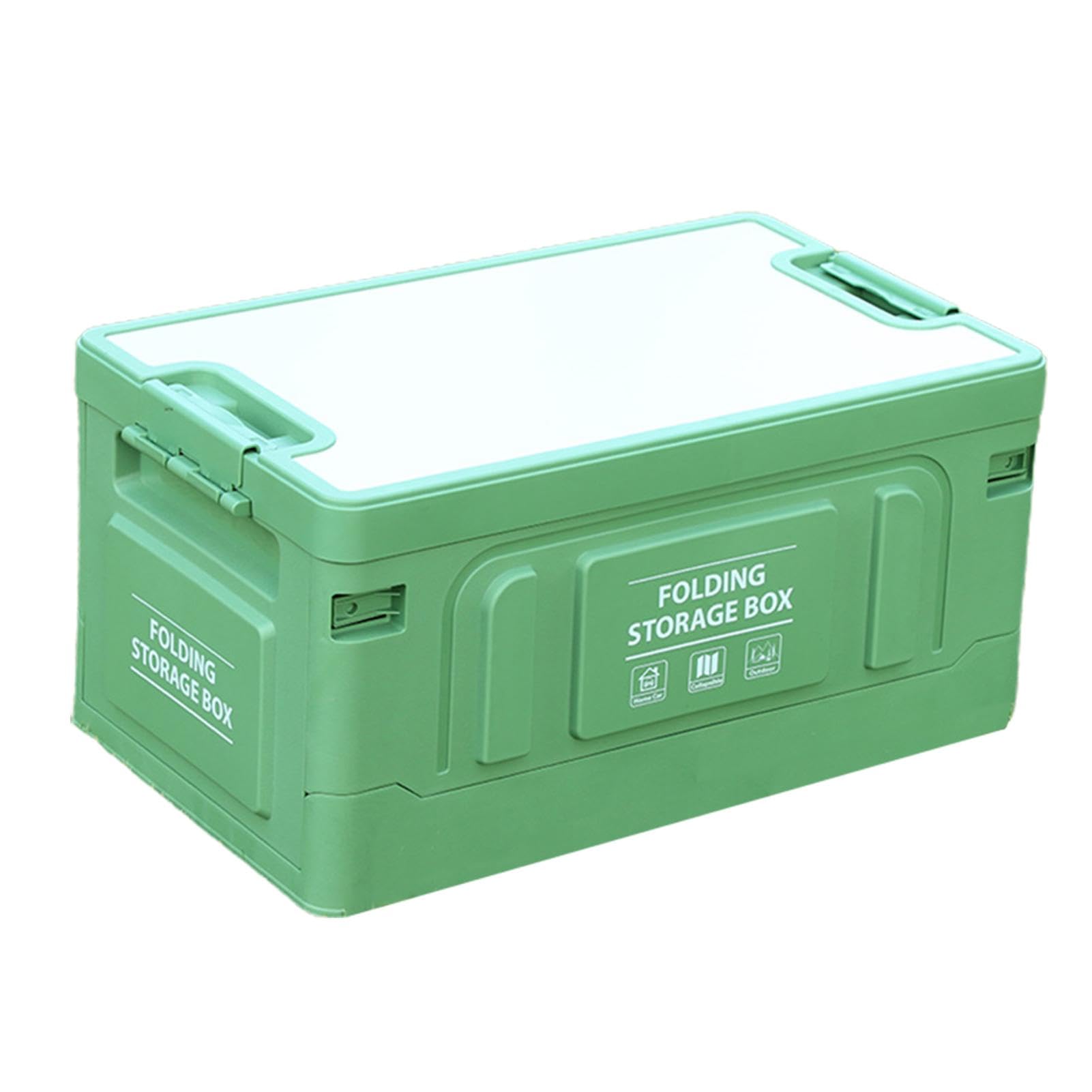 Organizador de maletero plegable para maletero, 60 L, con múltiples usos, con tapa de madera para aperitivos, verduras | con tapa de madera para aperitivos, verduras