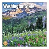 2022 Home Sweet Home Washington State Wall Calendar by Bright Day, 12 x 12 Inch, Seattle Space...