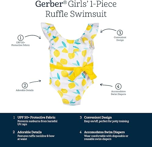 Miniatura 5 de Gerber girls One-piece Swimsuit