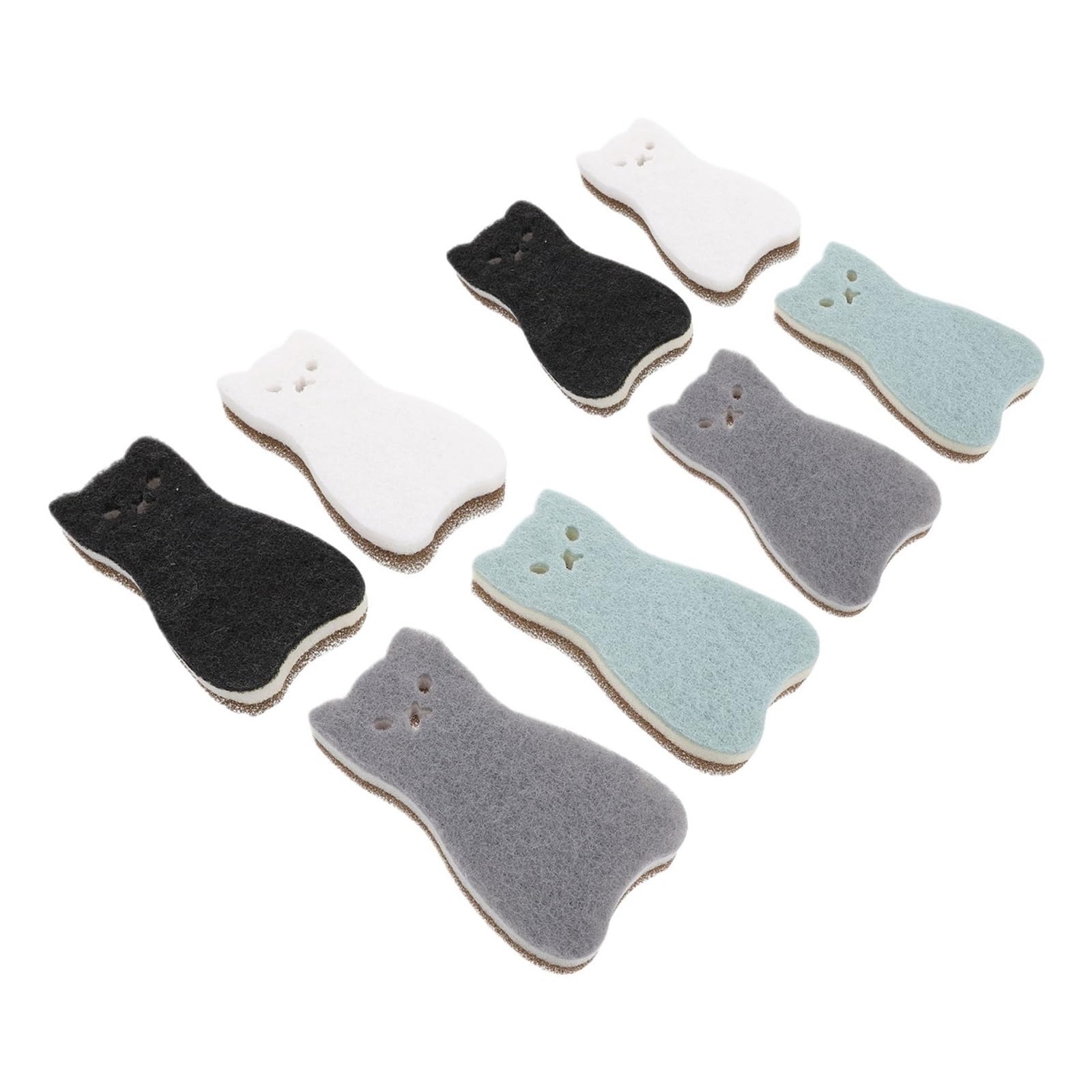 WZPTLKIBAD 8Pcs Thickened Sponge Washing Scrubbing Cleaning Cloth