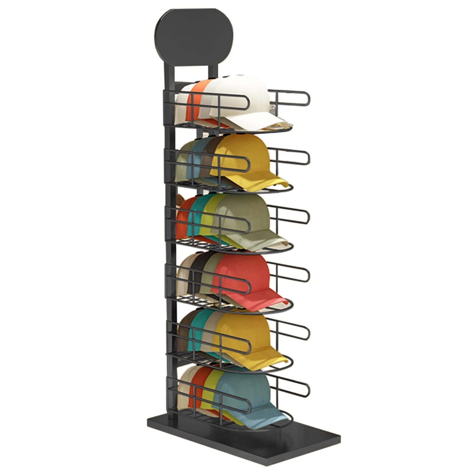 Présentoir à chapeaux et organiseur de casquettes de baseball vertical peu encombrant