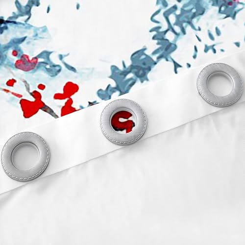 Miniatura 5 de Cortinas japonesas de Ukiyo E Koi Fish para adolescentes, cortinas florales de loto para dormitorio, sala de estar, niños, flores de cerezo