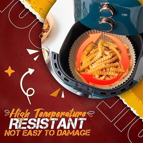 Miniatura 3 de Forro de papel desechable para freidora de aire, papel pergamino natural, antiadherente, papel de cocina para freidora de aire, a prueba de aceite,