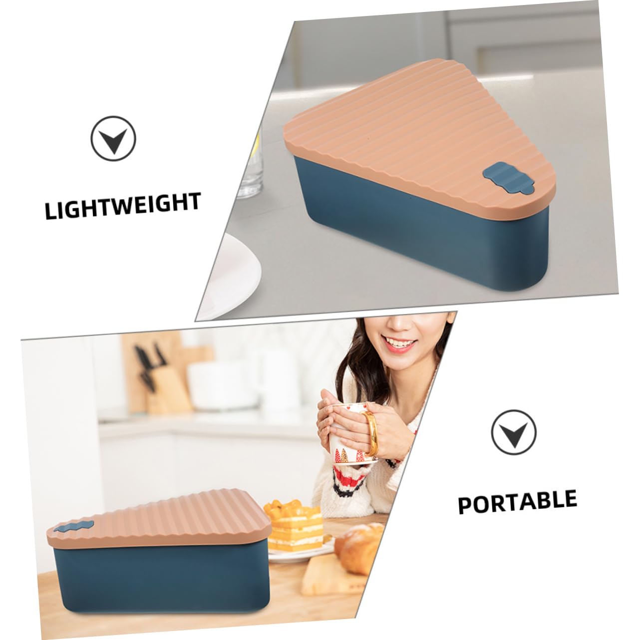 CONGARTENO Silicone Pizza Carton Reusable Washable Pie Carrier Box for Camping Picnics