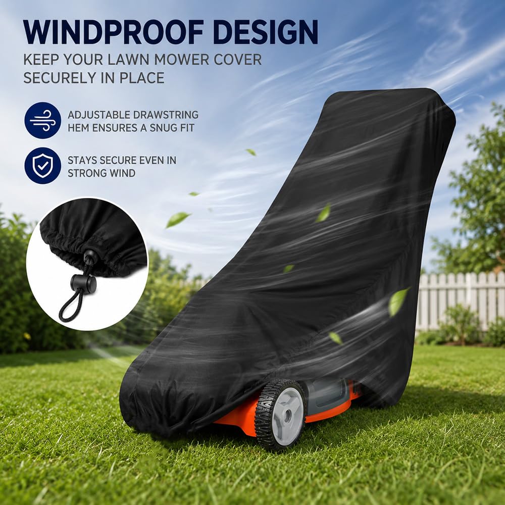 Funda para Cortacésped para Mountfield Electress 34 Li Kit, Funda para Cortacésped De Exterior Impermeable Y Resistente a Los Rayos UV