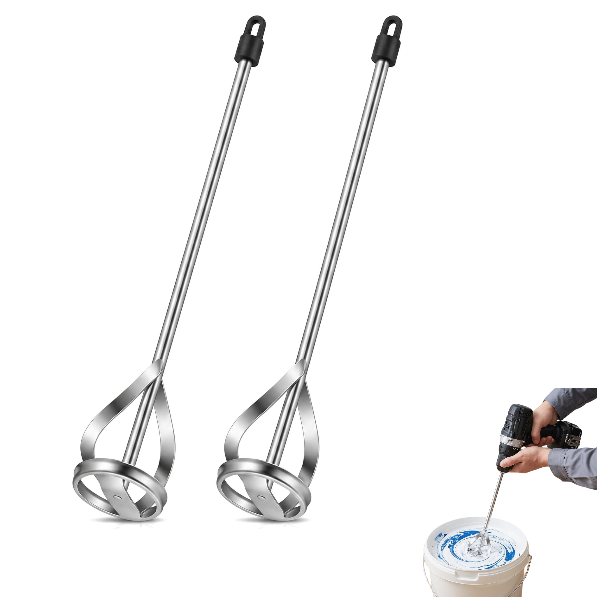 Paint Mixer for Drill, Paint Stirrer for Drill Bits in 1 to 5 Gallon Drums
