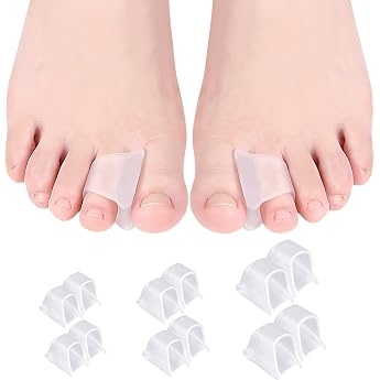 Gel Toe Separators - 12 Packs Toe Separators Toe Straighteners with 3 Sizes for Women and Men Silicone Toe Separators for Overlapping Toes Bunions Crooked Toes Hammer Toes