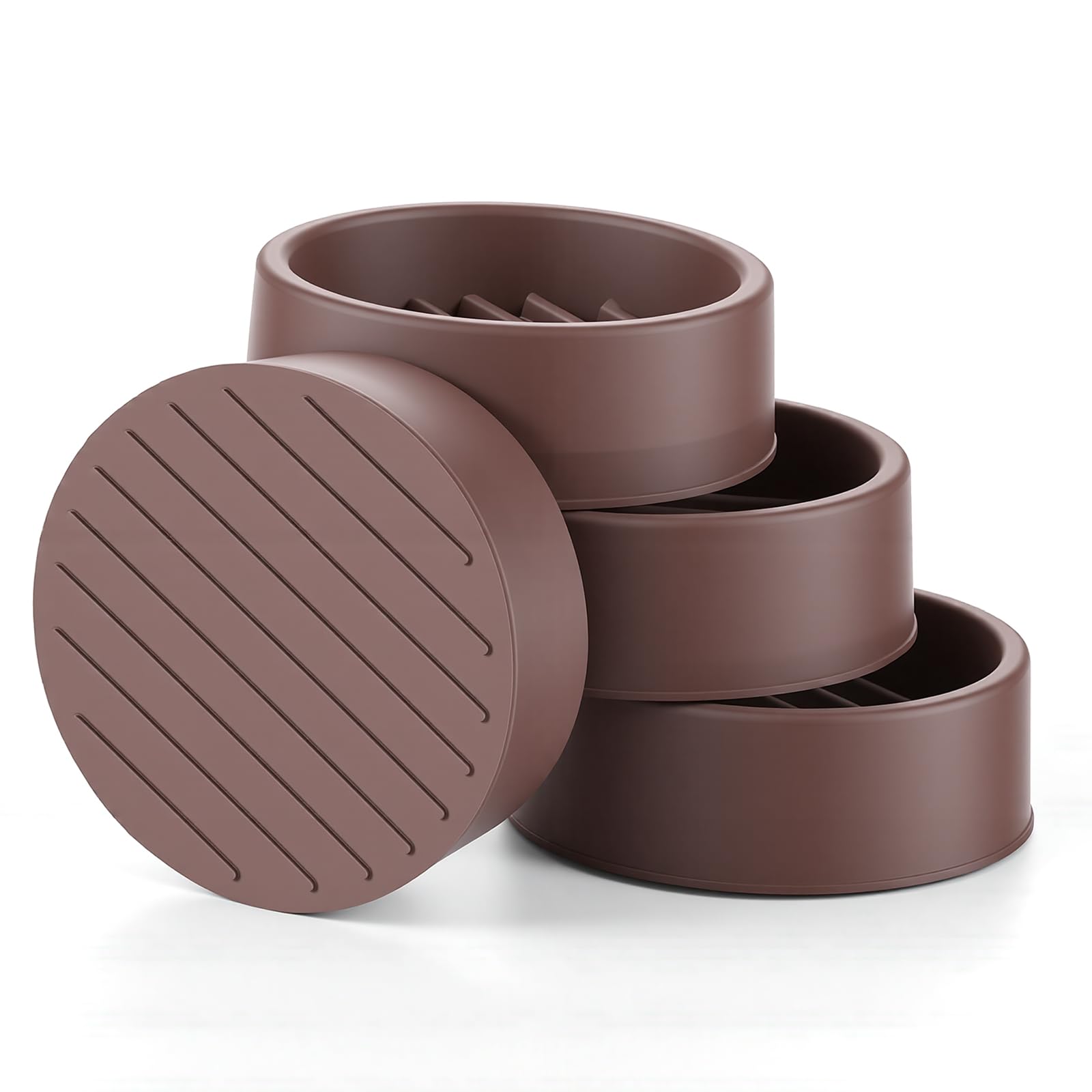 4 Pack Furniture Caster Cups Rubber Furniture Pads Non-Slip furniture Feet Protector Anti Skid Bed Stopper furniture Coasters Gripper for Sofa Feet Table Chair Legs Carpet Floors Protect 1.5 x 1.5"