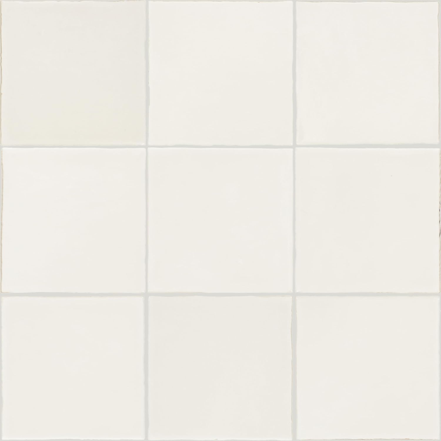 Zellige 4" x 4" Ceramic Wall Tile in Glossy Gesso (7.98 SQFT per Carton) (76 PC per Carton)