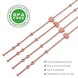 Andy Bear Toy Straps for Baby Toy Safety Straps Silicone High Chair Toys Straps Toddler Bottle Straps for Strollers, High Chair, Cribs, Car Seat, Stroller Accessories, Baby Pacifier Clip-Dusty Blue