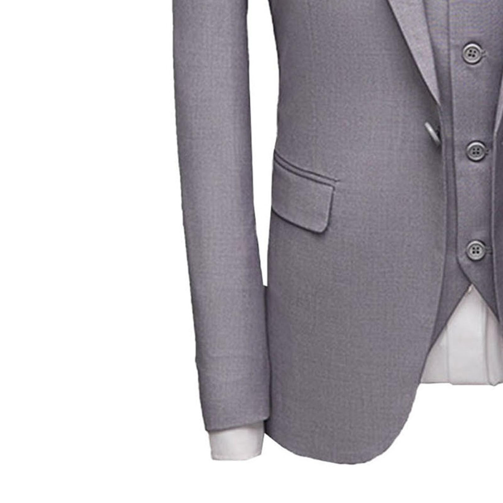 Traje Formal de Hombre de Tres Piezas: Chaqueta Ajustada un botón, Esmoquin para Negocios o Bodas, Chaleco y pantalón.