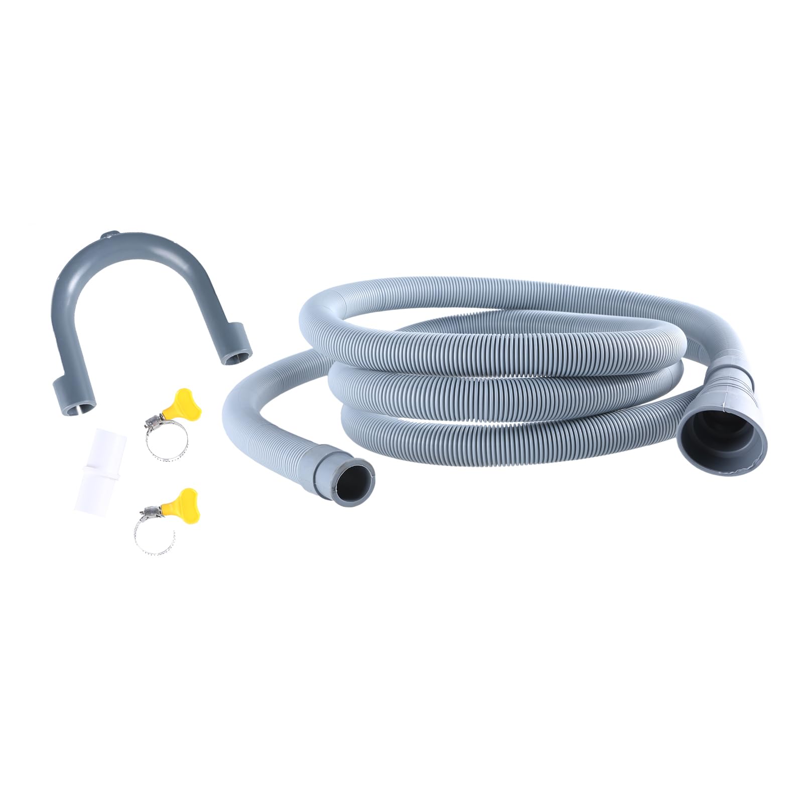Multipurpose Drainage Set Includes Pipe Connectors Bracket & Clamps Home Plumbing Package Set for Easy Setups Flexible Pipe Attachments