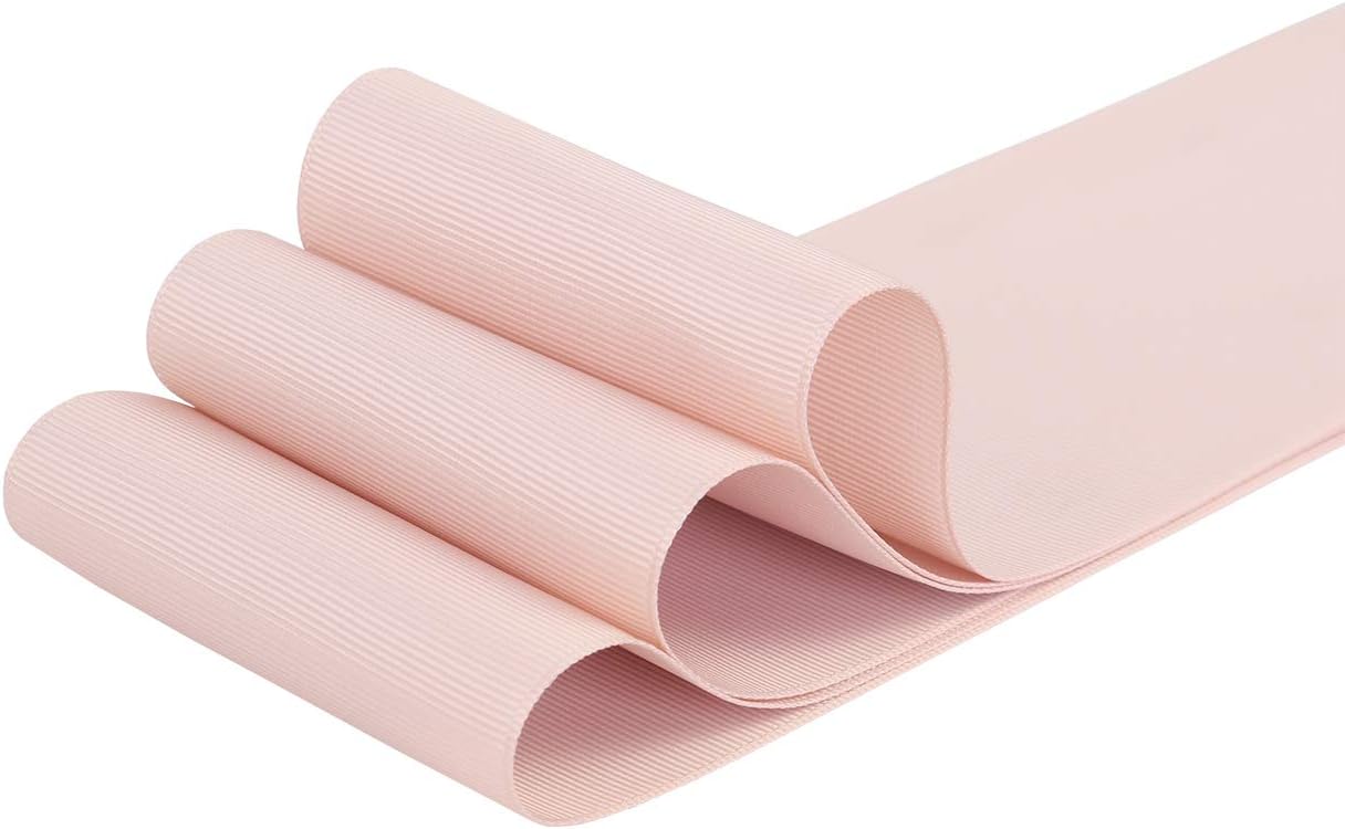3" Wide Solid Grosgrain Ribbon 5 Yards (813-Vanilla, Set for Gift Wrapping, Party Decor, Sewing Applications, Wedding and Craft image 2