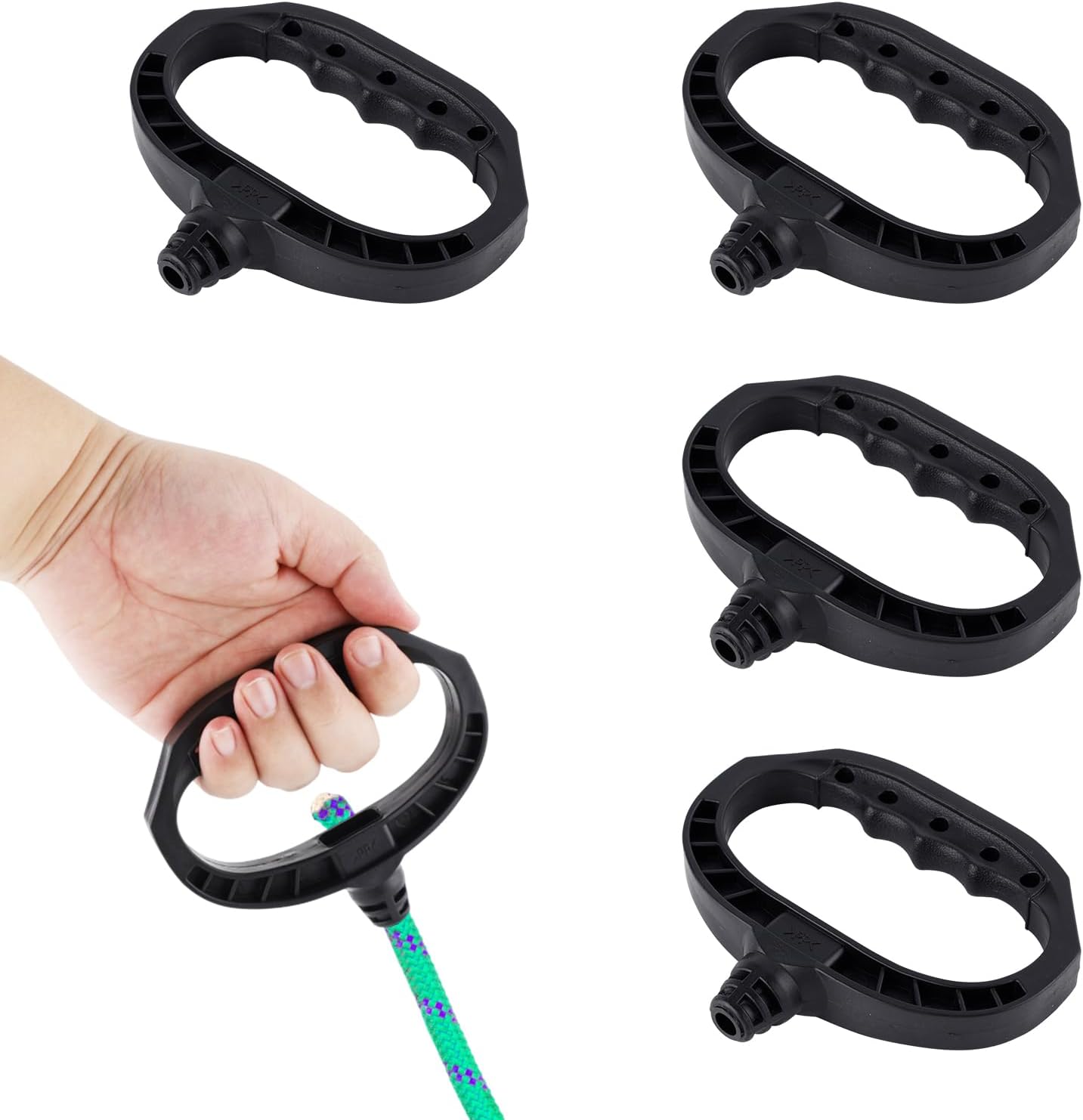 NQEUEPN 4pcs Gasoline Engine Starter Handle Grip, Recoil Starter Pull Handle Lawn Mower Pull Handle Pull Cord Handle for Generator Trimmer Snowblower Lawn Mower