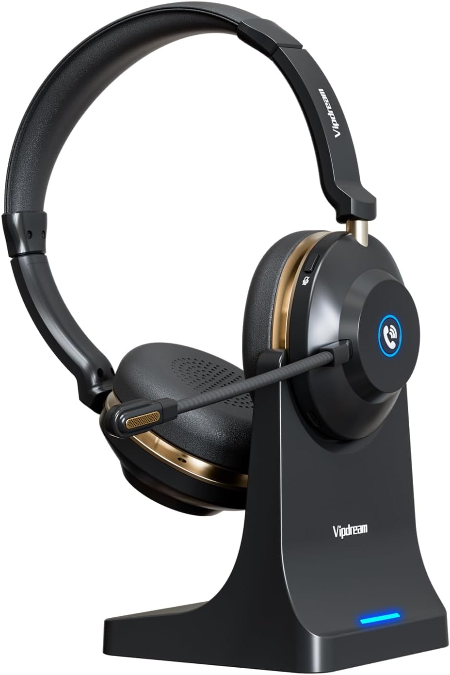 Wireless Headset with Mic for Work,6.0 Bluetooth Headset with Microphone,45 Hours Worktime & Mute Button,Headset with Mic for Pc,iPhone,Computer,Remote Work,Office,Home,Zoom,Skype - Image 9