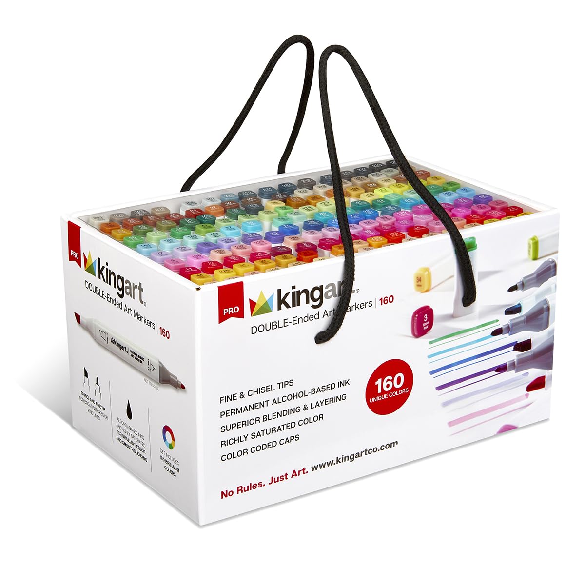 Amazon.com: KINGART Pro Double-Ended Art Marker 160-Color Set
